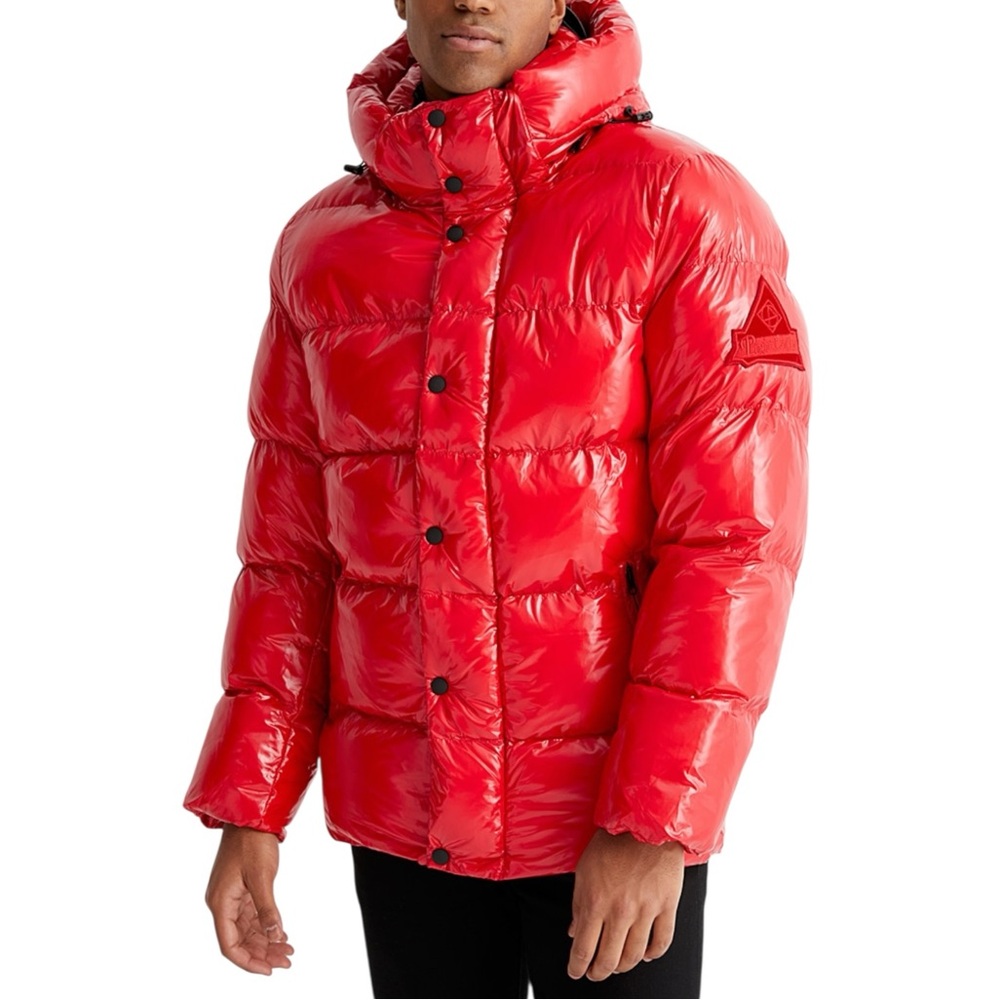 Point Zero winter coat size M Red Anthony shiny eco‑friendly puffer jacket